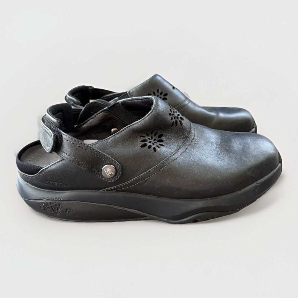 MBT Women’s Black Leather Slingback Comfort Rocker Shoes Size 9 Swiss Orthopedic